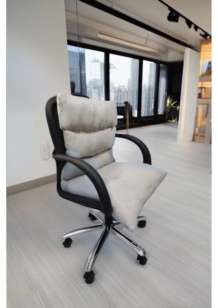 Bej Renk Ortopedik Ofis ve Misafir Sandalyesi Minderi, Sırt Desteği