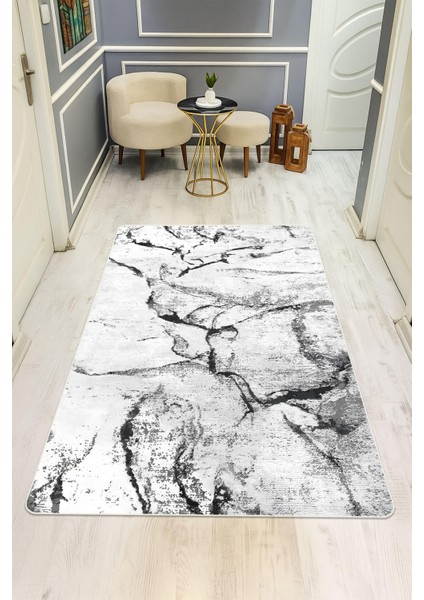 Modern Desenli Dijital Baskı Kaymaz Taban Halı H1033