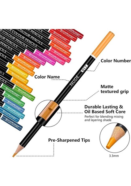 Profesyonel Çantalı Kuru Boya Kalem Seti 76'lı Tüm Renkler - Eskiz Kalem ve Çizim Kalemleri Seti fırsatları