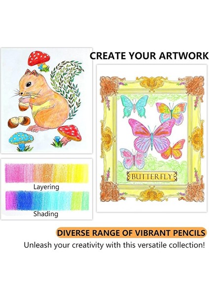 Profesyonel Çantalı Kuru Boya Kalem Seti 76'lı Tüm Renkler - Eskiz Kalem ve Çizim Kalemleri Seti indirimleri