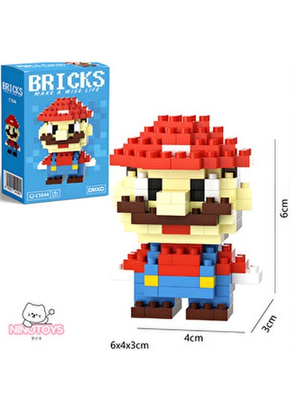 Bricks Sevimli Karakterler 3D Yapboz Super Mario