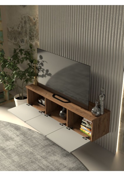 Bohem 135 cm 3 Kapaklı Şık Mdf Kapaklı Duvar Tv Ünitesi fırsatları