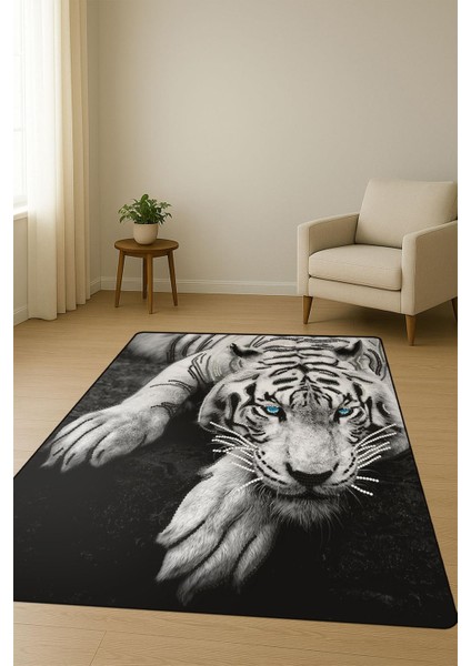 Kaplan Desenli Dijital Baskı Kaymaz Taban Halı H0133 fiyatları