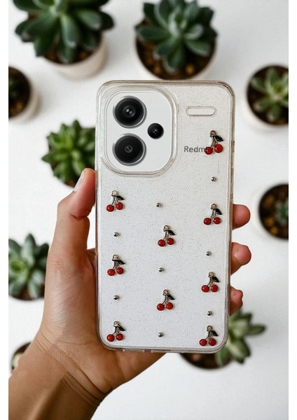Xiaomi Note 13 Pro Plus 5g Uyumlu – Epoksi Kiraz Desenli, Şeffaf, Darbe Dayanıklı Telefon Kılıfı modelleri