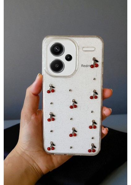 Xiaomi Note 13 Pro Plus 5g Uyumlu – Epoksi Kiraz Desenli, Şeffaf, Darbe Dayanıklı Telefon Kılıfı fırsatları