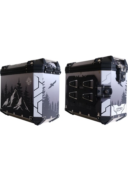 DSN05 Universal 40 Lt x 2 Desenli Alüminyum Motosiklet Yan Çanta Seti modelleri