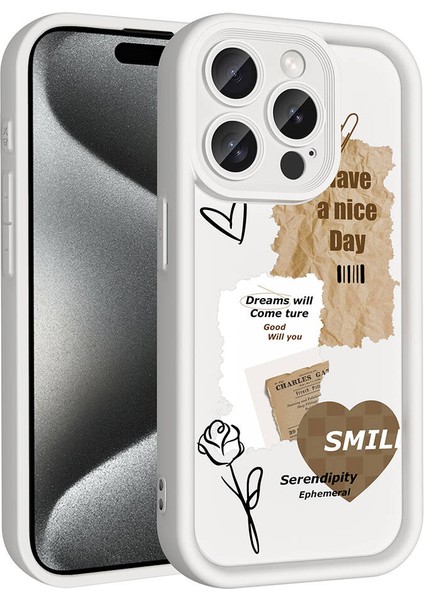 Apple iPhone 15 Pro Max Kılıf Kamera Korumalı Baskılı Arka Yüzey Mrsa Klas Kapak-Siyah fiyatları