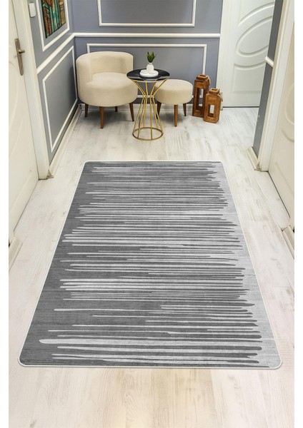 Modern Desenli Dijital Baskı Kaymaz Taban Halı H1130