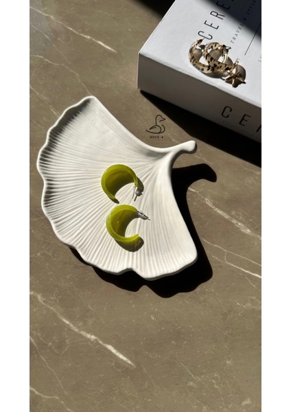 Yaprak Görünümlü Taş Tozu Dekoratif Tabak fiyatları