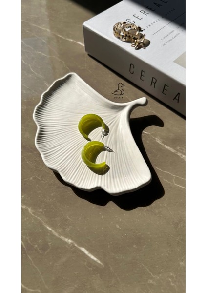 Yaprak Görünümlü Taş Tozu Dekoratif Tabak fırsatları