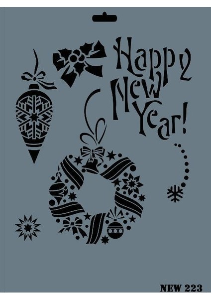 Rich New Seri N-223 Stencil 35X25 cm