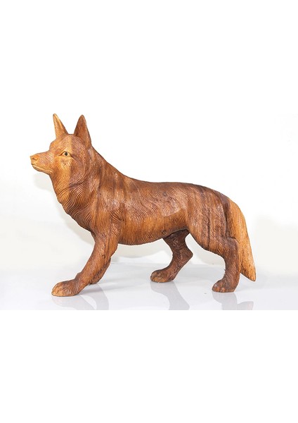 Maun Ağacı El Oyması Kurt Figürü LIV1942