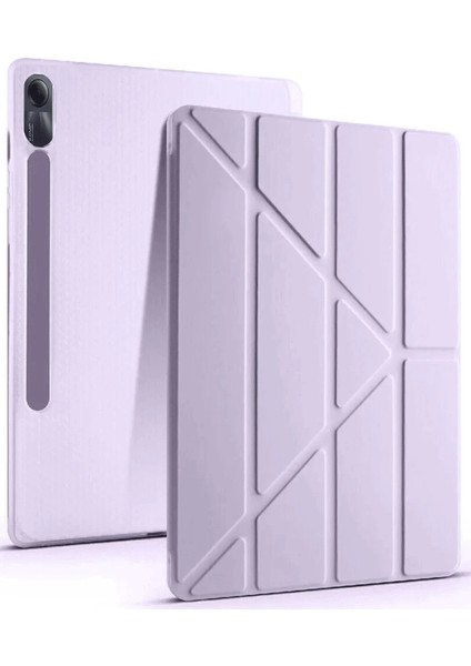 Newface Xiaomi Redmi Pad Se Kılıf Kalemlikli Mars Tablet Kılıfı - Açık Mor