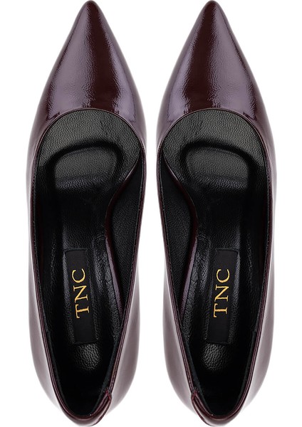 Kadın Hakiki Deri Bordo Rugan Topuklu Ayakkabı 1160 26979 Bn Ayk SK25-26 Bordo Krsk Rgn indirimleri