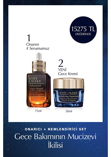 Gece Bakımının Mucizevi Ikilisi Onarıcı Set - Serum 75ML, Bounce Crème 50ML