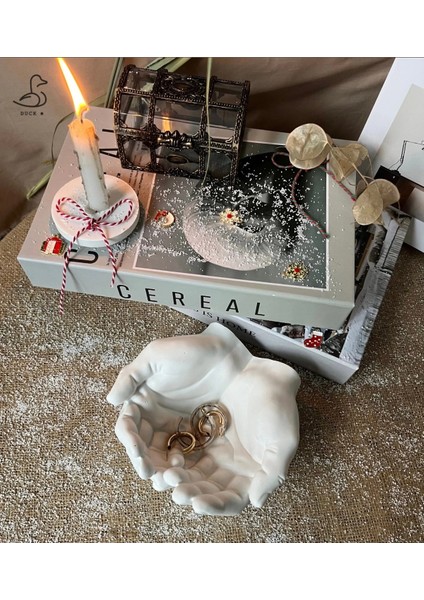 El Avuç Heykeli Takı Depolama/saklama Dekoratif Obje