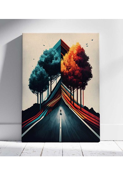 Çatallanan Kader Yolu Kanvas Salon Oturma Odası Tablo Duvar Resim