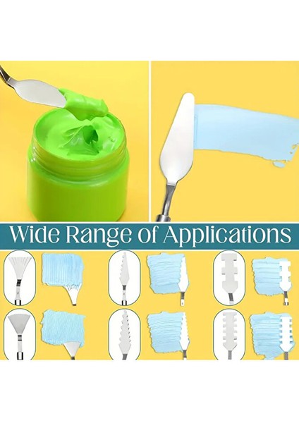 27 Adet Paslanmaz Çelik Metal Spatula Palet Bıçakları Seti (Painting Knife) Boyaları Karıştırma indirimleri