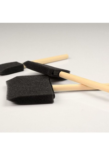 Ahşap Saplı Yassı Siyah Sünger Rütuş Fırça Seti 3lü fırsatları