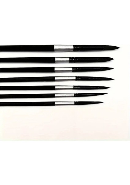 Profesyonel Sincap Saçı Fırça Seti 7 Adet - Detay Boyama Sulu Boya, Akrilik, Guaj, Yağlıboya Için fırsatları