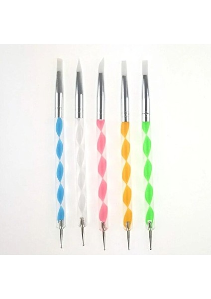 Akrilik Saplı Kauçuk Kabartma Kalem Seti 5li