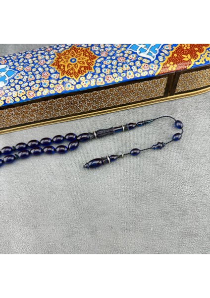 Usta Işçilikli Nakkaş ve Gümüş Motifli Imame Sıkma Kehribar Tespih fiyatları