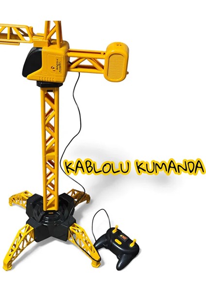 Kumandalı Full Fonksiyon Pilli Işıklı 360 Derece Dönen Kule Vinç Otomatik Model Inşaat Aracı fiyatları