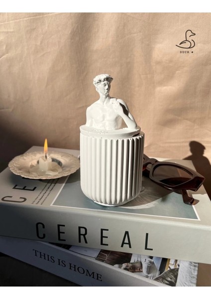 David Heykel Kapaklı Çizgisel Dekoratif Obje