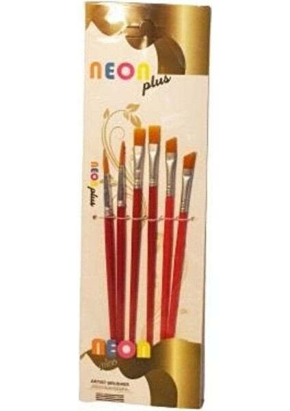 Yağlı & Akrilik Boya Sentetik Uçlu Karışık Fırça Seti 6'lı