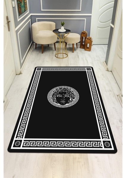Modern Desenli Dijital Baskı Kaymaz Taban Halı H0845