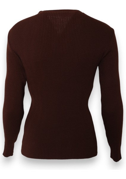 Kadın Düğmeli Triko Body