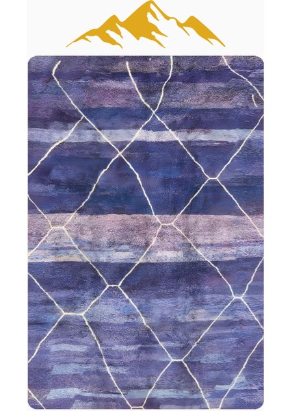 Modern Desenli Dijital Baskı Kaymaz Taban Halı H1040 modelleri