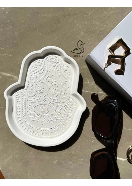 Fatıma’nın Eli Görünümlü Taş Tozu Dekoratif Tabak