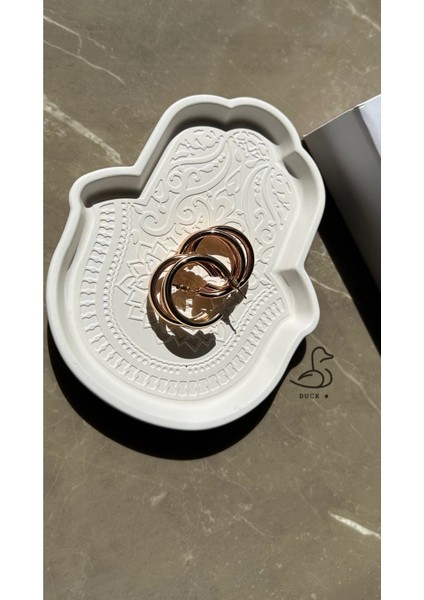 Fatıma’nın Eli Görünümlü Taş Tozu Dekoratif Tabak fiyatları