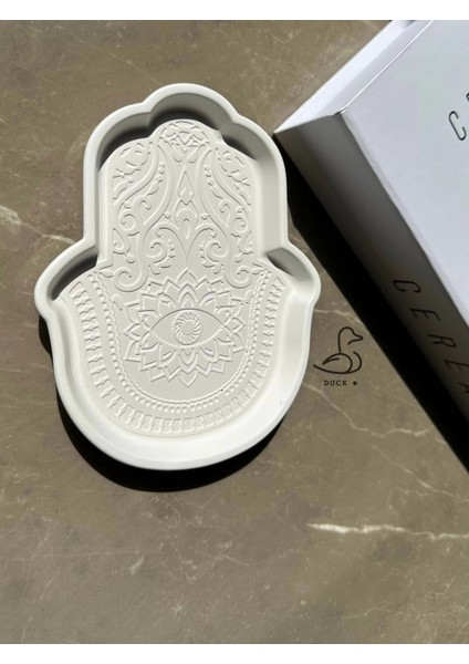 Fatıma’nın Eli Görünümlü Taş Tozu Dekoratif Tabak modelleri