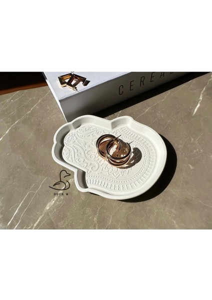 Fatıma’nın Eli Görünümlü Taş Tozu Dekoratif Tabak fırsatları