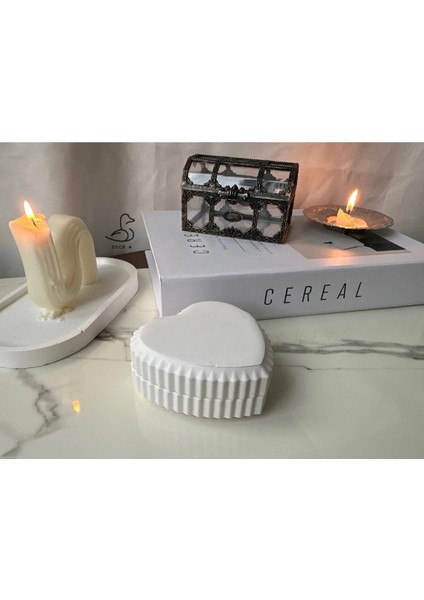 Kalp Görünümlü Taş Tozu Dekoratif Tabak/kase fiyatları