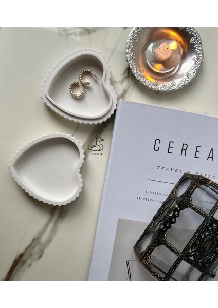 Kalp Görünümlü Taş Tozu Dekoratif Tabak/kase fırsatları