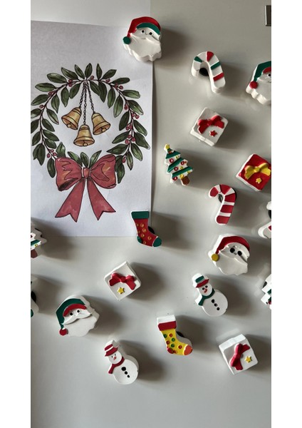 Yılbaşı Özel Dolap Süsü/magnet 6lı