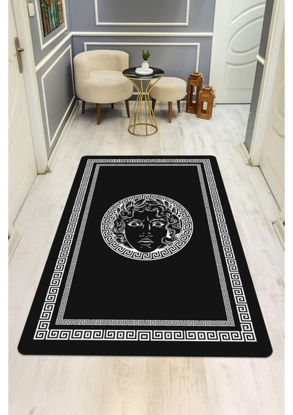 Modern Desenli Dijital Baskı Kaymaz Taban Halı H0848