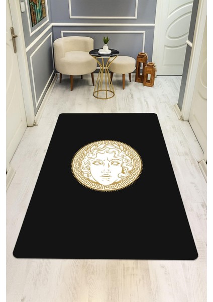 Modern Desenli Dijital Baskı Kaymaz Taban Halı H0849