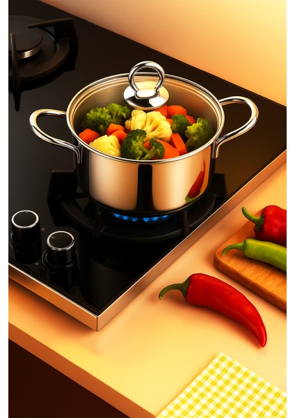 Ferona Paslanmaz Çelik Mini Tencere - 16 cm