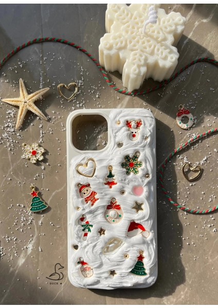 Iphone 13-14 Uyumlu Kış Konsept El Yapımı Telefon Kılıfı