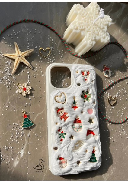 Iphone 13-14 Uyumlu Kış Konsept El Yapımı Telefon Kılıfı modelleri