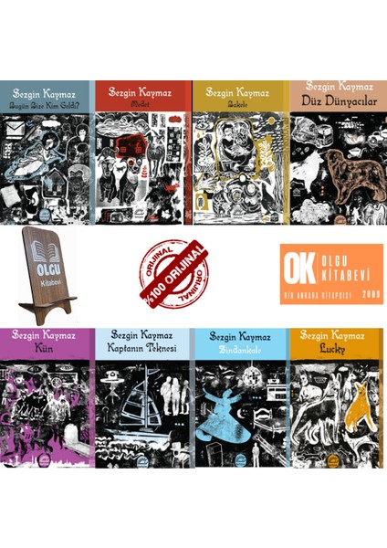 Kün - Zindankale - Kaptanın Teknesi - Düz Dünyacılar - Medet - Bakele / 8 Kitap Set - Sezgin Kaymaz