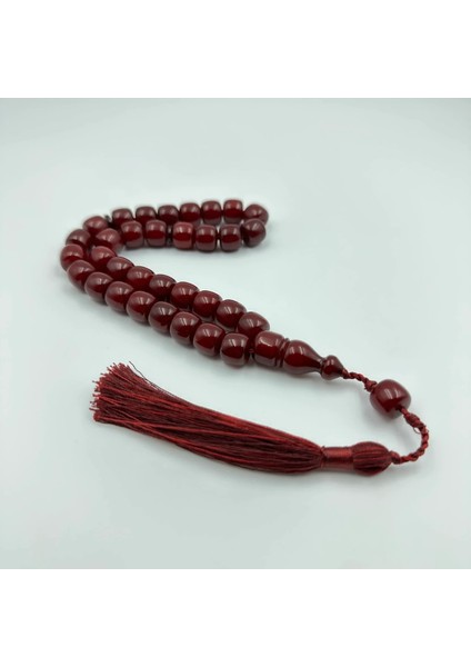 Vişne Rengi Osmanlı Benzetme Sıkma Kehribar Ip Püsküllü Eşsiz Gerçek Tespih fiyatları