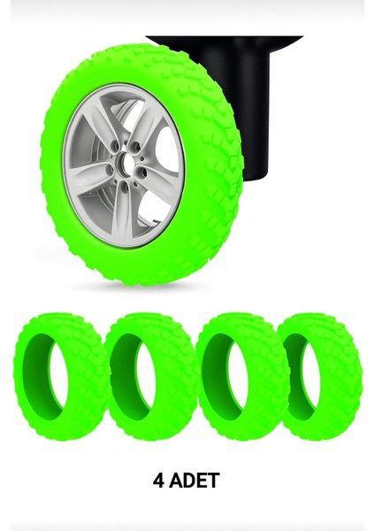 4 Adet Siyah Silikon Bavul Tekerleği Kılıfı Sessiz Koruyucu Ofis Sandalyesi Tekerlek Kılıfı