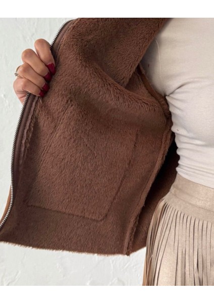 Içi Kürklü Dışı Süet Kahve Hafif ve Şık Mont fiyatları