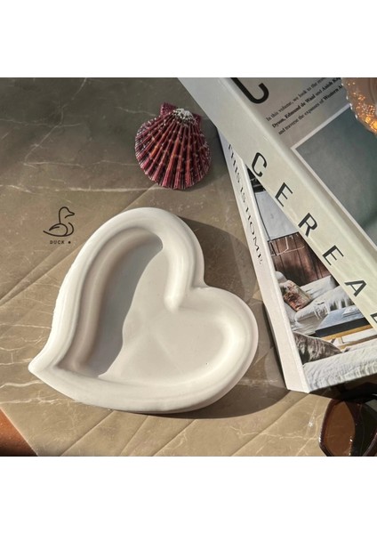 Kalp Görünümlü Taş Tozu Dekoratif Tabak fiyatları