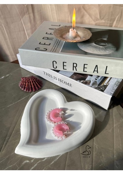 Kalp Görünümlü Taş Tozu Dekoratif Tabak fırsatları